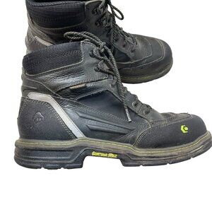 Wolverine w10484 Multishox Waterproof Steel Toe Black Work Boots Lace Up 12EW